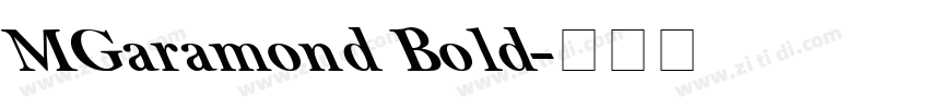 MGaramond Bold字体转换